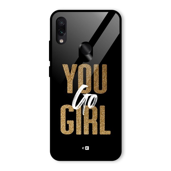 Confident Girl Glass Back Case for Redmi Note 7