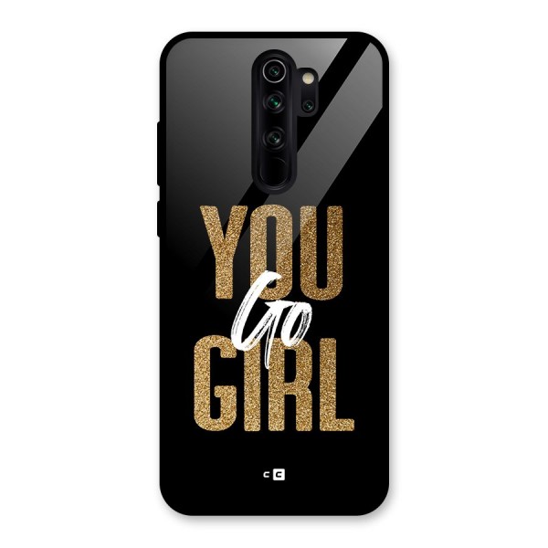 Confident Girl Glass Back Case for Redmi Note 8 Pro