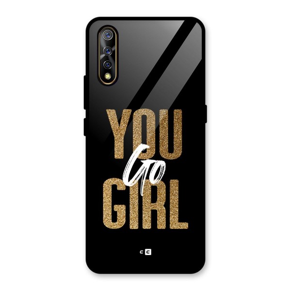 Confident Girl Glass Back Case for Vivo S1