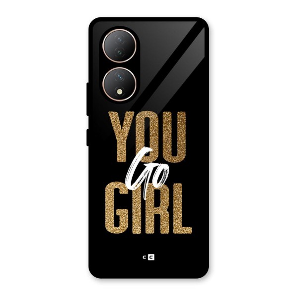 Confident Girl Glass Back Case for Vivo T2