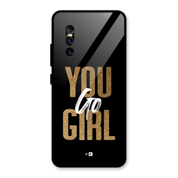 Confident Girl Glass Back Case for Vivo V15 Pro