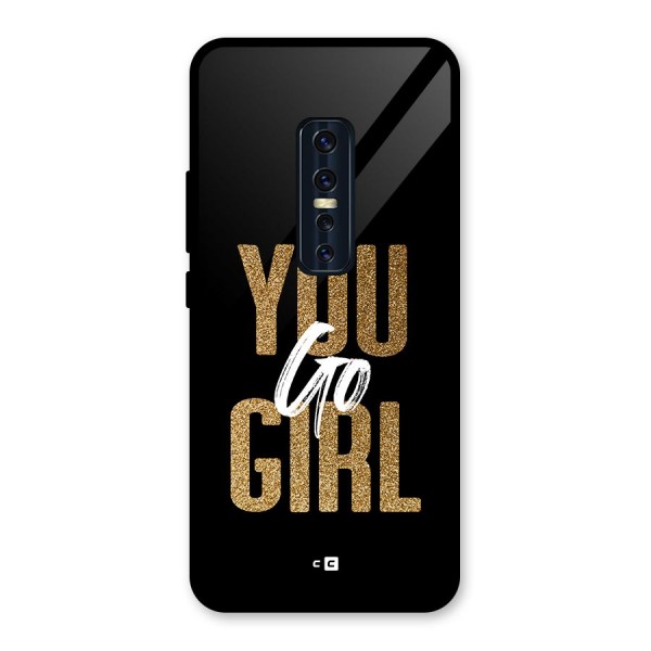 Confident Girl Glass Back Case for Vivo V17 Pro