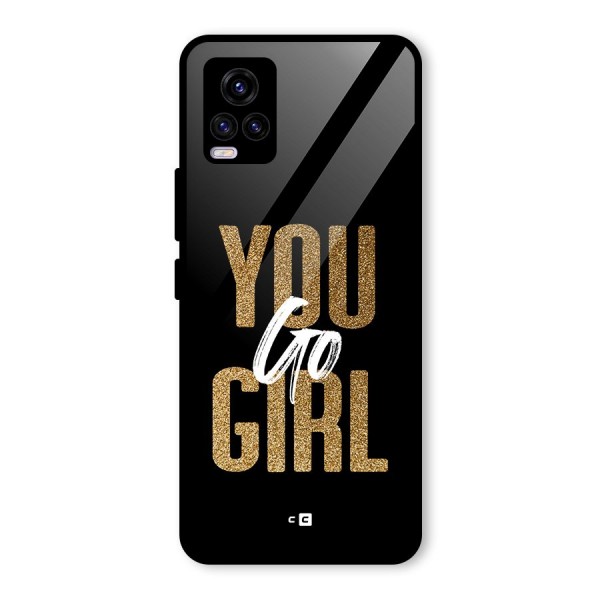 Confident Girl Glass Back Case for Vivo V20