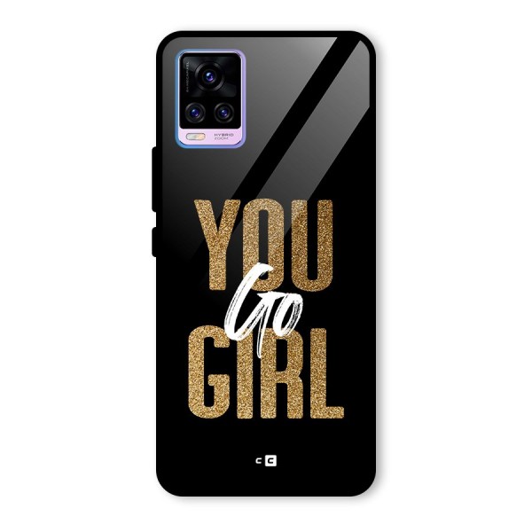 Confident Girl Glass Back Case for Vivo V20 Pro