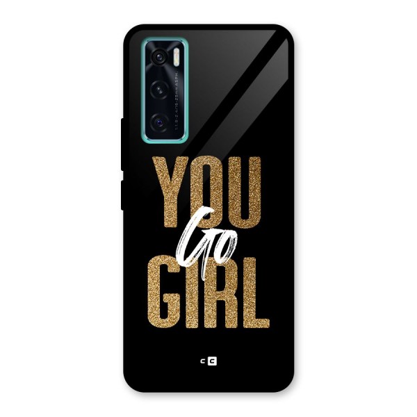 Confident Girl Glass Back Case for Vivo V20 SE