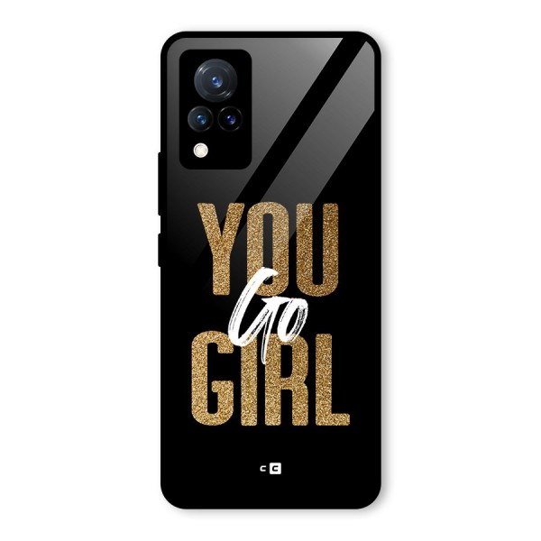 Confident Girl Glass Back Case for Vivo V21 5G