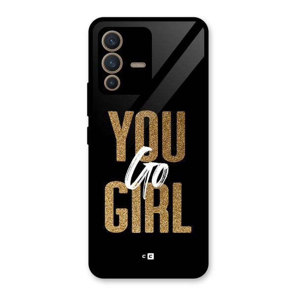 Confident Girl Glass Back Case for Vivo V23 5G