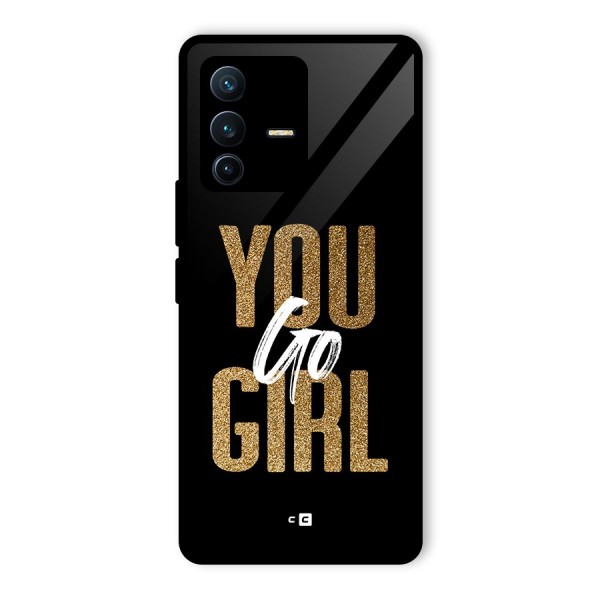 Confident Girl Glass Back Case for Vivo V23 Pro