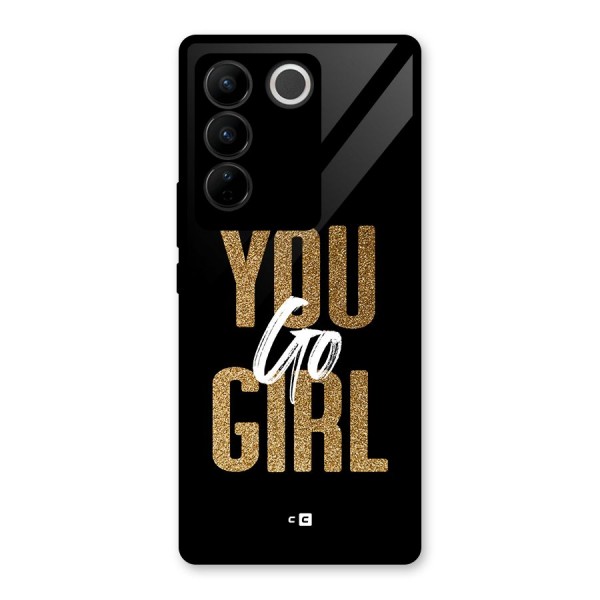 Confident Girl Glass Back Case for Vivo V27 Pro