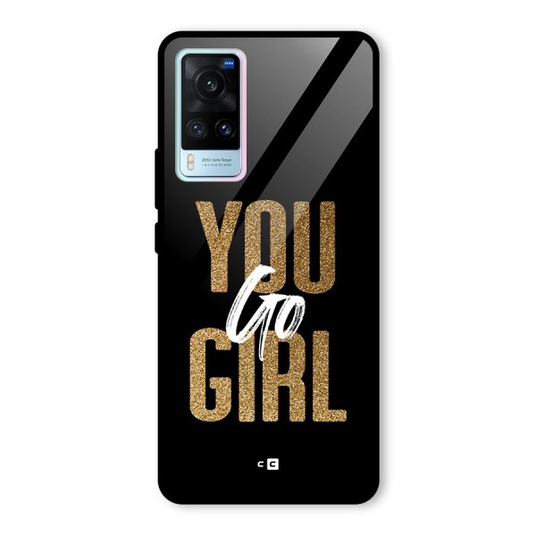 Confident Girl Glass Back Case for Vivo X60