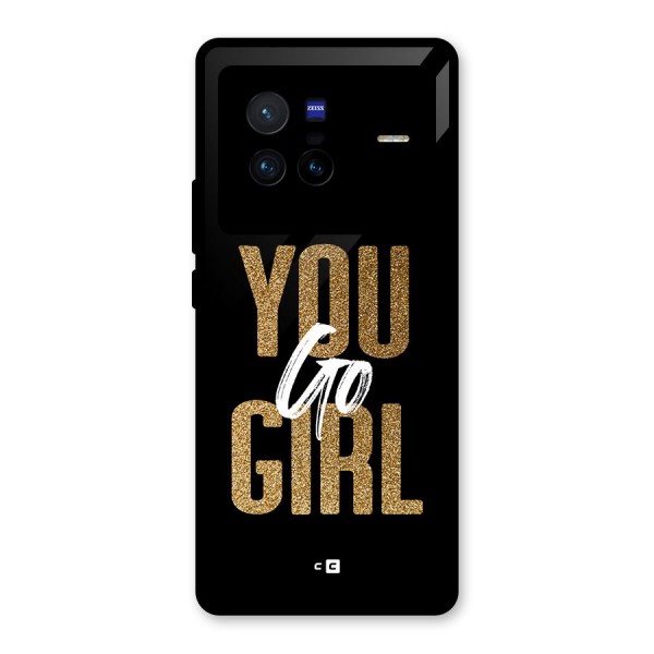 Confident Girl Glass Back Case for Vivo X80