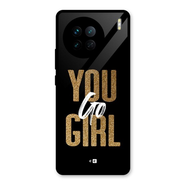 Confident Girl Glass Back Case for Vivo X90