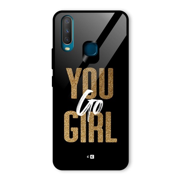 Confident Girl Glass Back Case for Vivo Y12