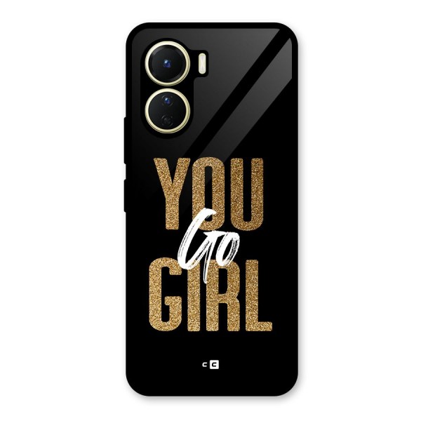 Confident Girl Glass Back Case for Vivo Y16