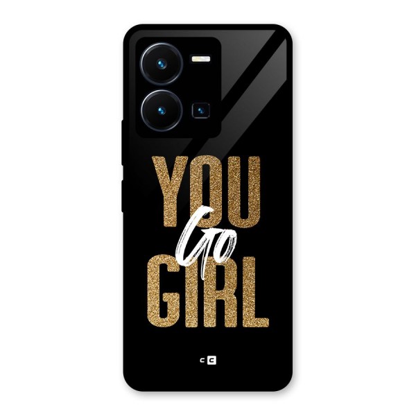 Confident Girl Glass Back Case for Vivo Y35