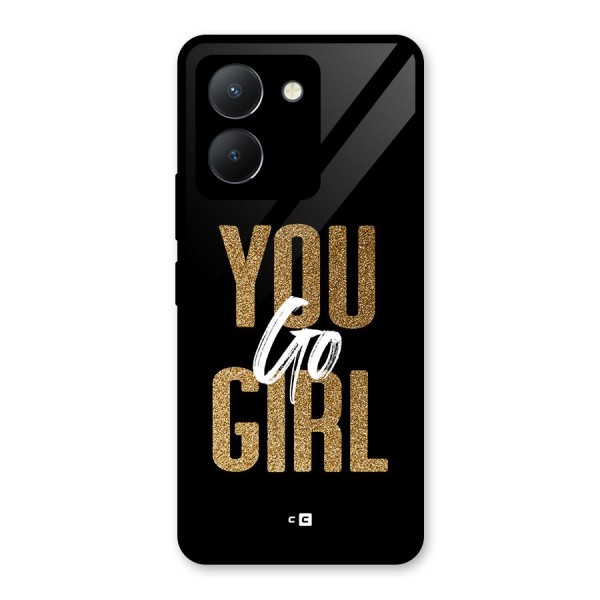 Confident Girl Glass Back Case for Vivo Y36