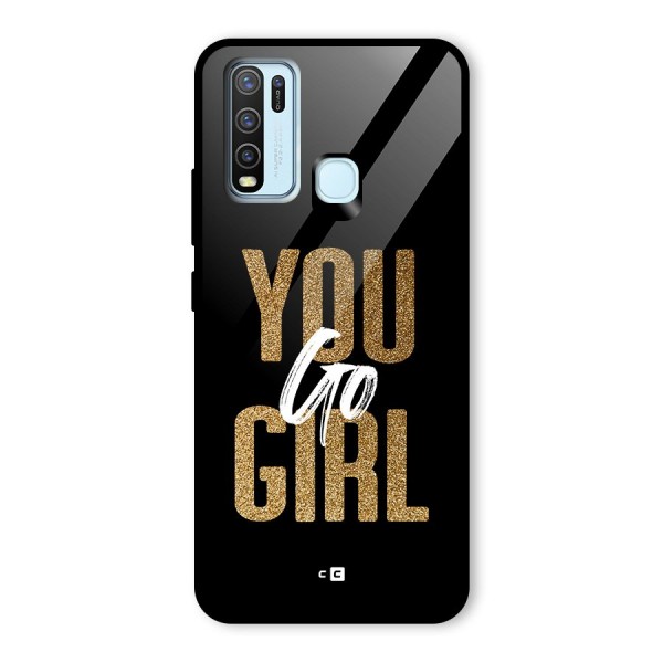 Confident Girl Glass Back Case for Vivo Y50