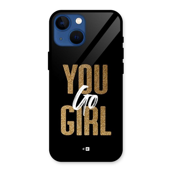 Confident Girl Glass Back Case for iPhone 13 Mini