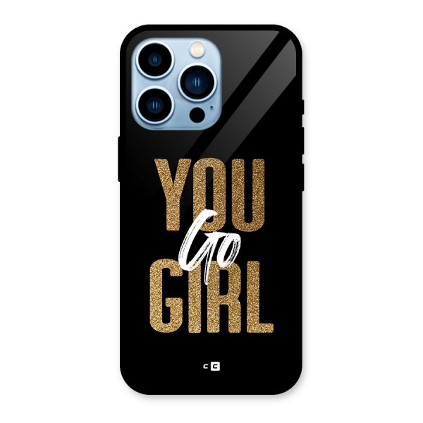 Confident Girl Glass Back Case for iPhone 13 Pro