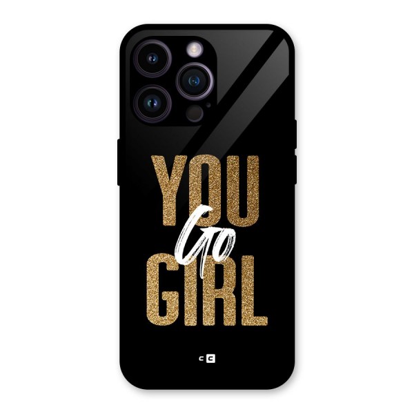 Confident Girl Glass Back Case for iPhone 14 Pro Max