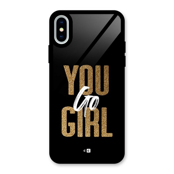 Confident Girl Glass Back Case for iPhone X