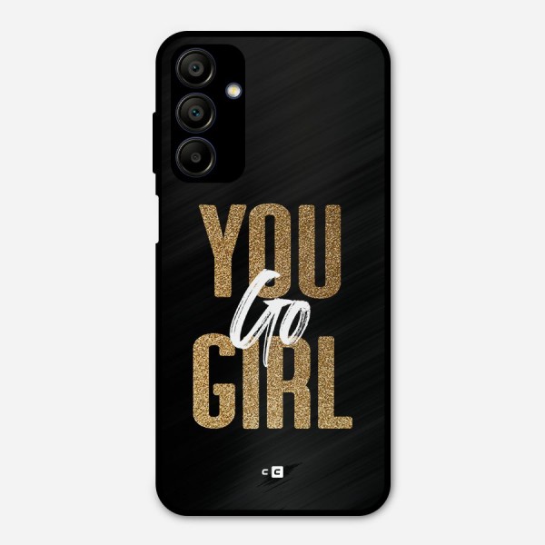 Confident Girl Metal Back Case for Galaxy A15 5G