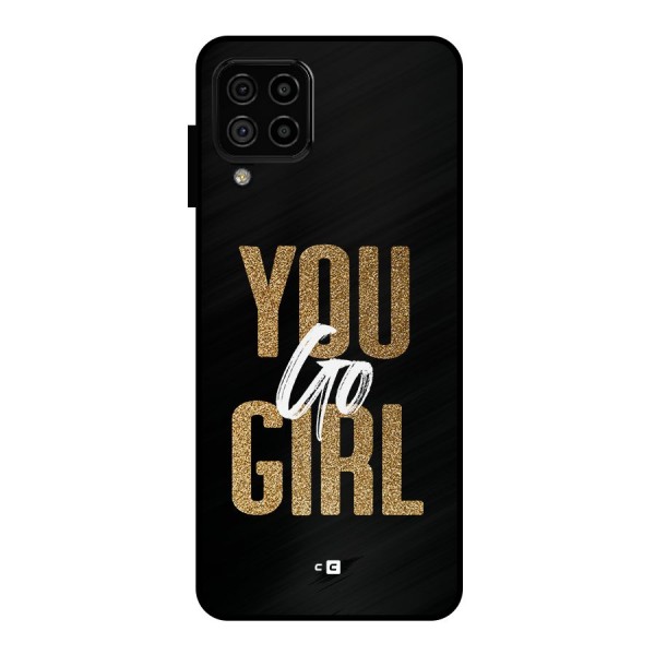 Confident Girl Metal Back Case for Galaxy A22 4G