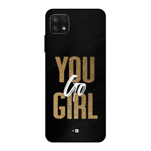 Confident Girl Metal Back Case for Galaxy A22 5G