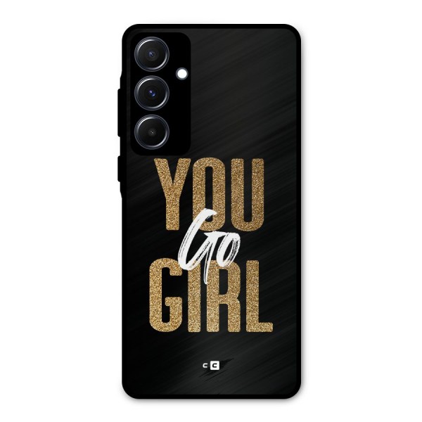 Confident Girl Metal Back Case for Galaxy A55