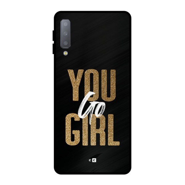 Confident Girl Metal Back Case for Galaxy A7 (2018)