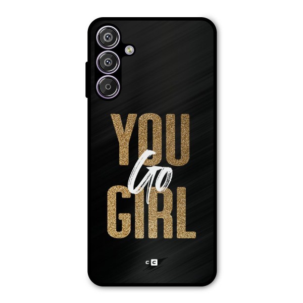 Confident Girl Metal Back Case for Galaxy F15