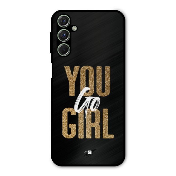 Confident Girl Metal Back Case for Galaxy F34