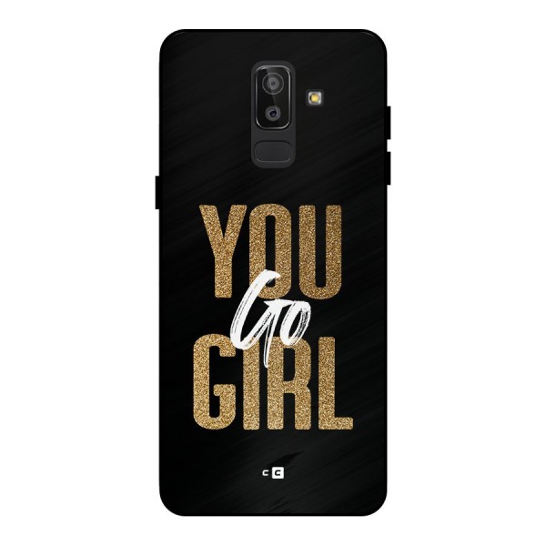 Confident Girl Metal Back Case for Galaxy J8