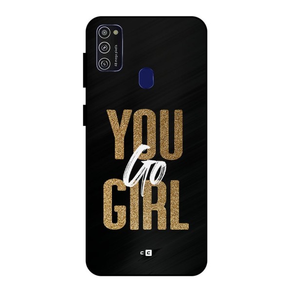 Confident Girl Metal Back Case for Galaxy M21