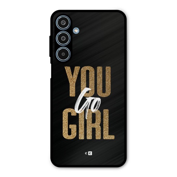 Confident Girl Metal Back Case for Galaxy M35