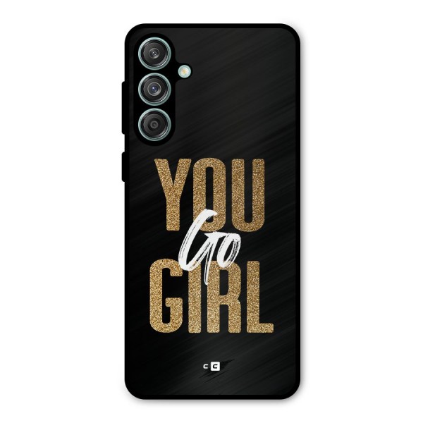 Confident Girl Metal Back Case for Galaxy M55 5G