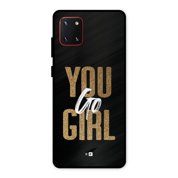 Confident Girl Metal Back Case for Galaxy Note 10 Lite