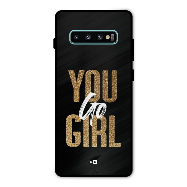 Confident Girl Metal Back Case for Galaxy S10 Plus