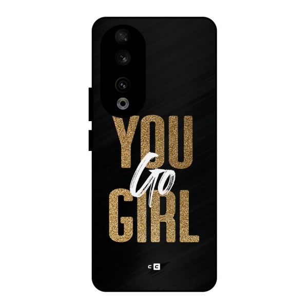 Confident Girl Metal Back Case for Honor 90