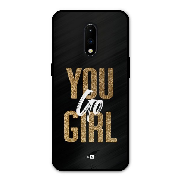 Confident Girl Metal Back Case for OnePlus 7