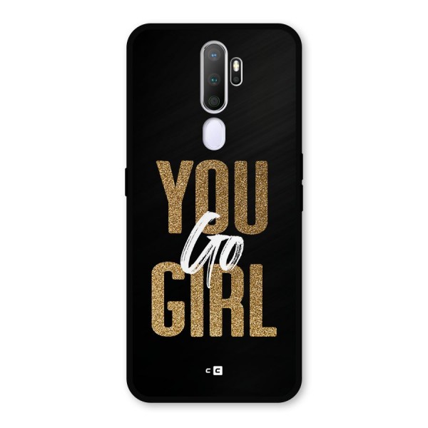 Confident Girl Metal Back Case for Oppo A5 (2020)