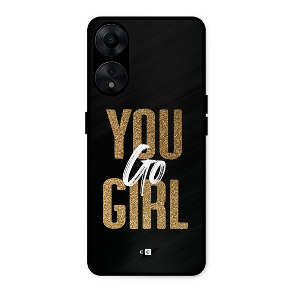 Confident Girl Metal Back Case for Oppo A78 5G