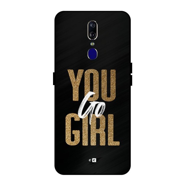 Confident Girl Metal Back Case for Oppo F11