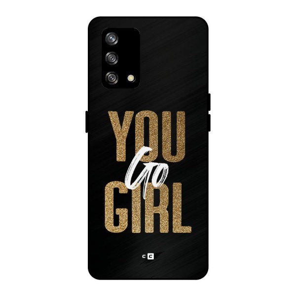 Confident Girl Metal Back Case for Oppo F19s