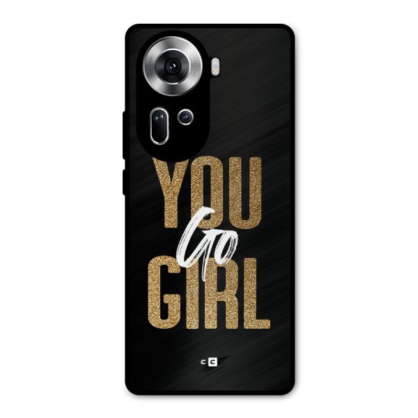 Confident Girl Metal Back Case for Oppo Reno11 5G