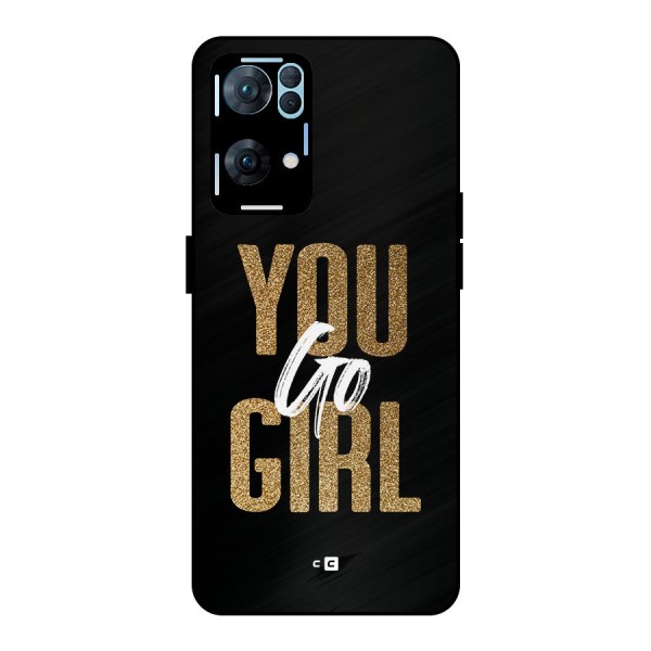 Confident Girl Metal Back Case for Oppo Reno7 Pro 5G