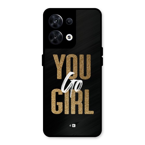 Confident Girl Metal Back Case for Oppo Reno8 5G