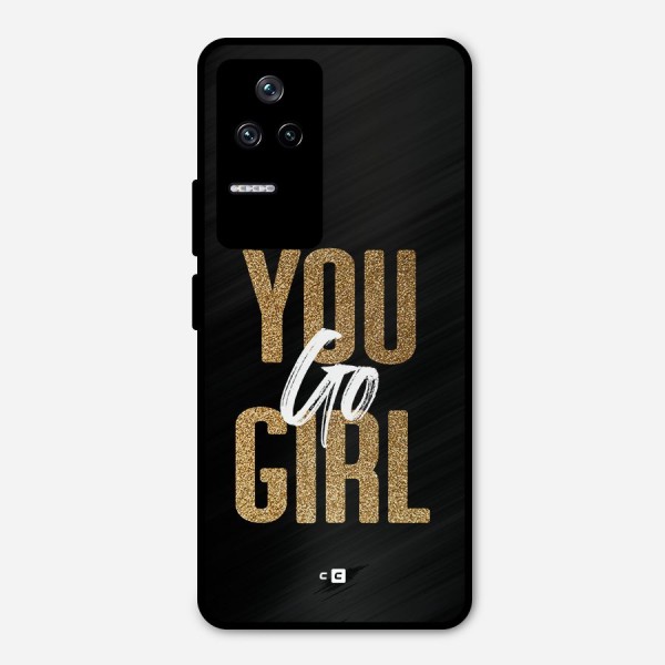 Confident Girl Metal Back Case for Poco F4 5G