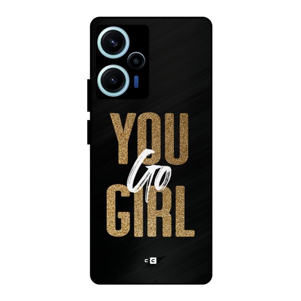 Confident Girl Metal Back Case for Poco F5