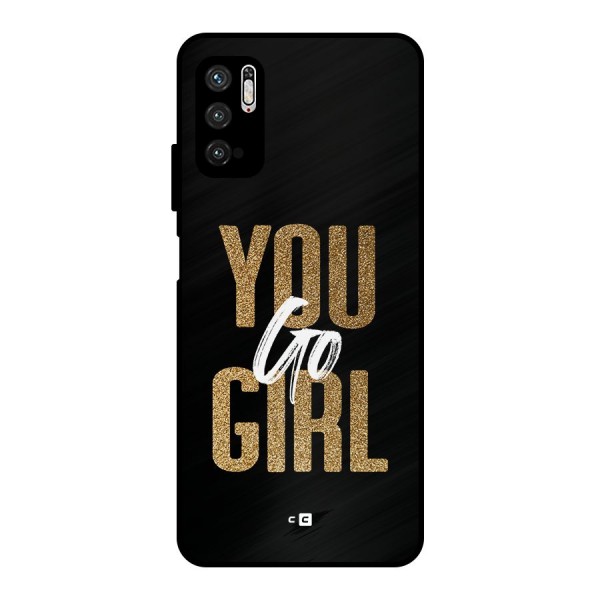 Confident Girl Metal Back Case for Poco M3 Pro 5G